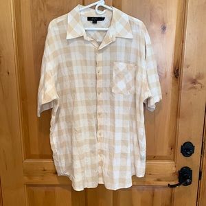 Sean John Plaid 3 XL Button Down Mens Shirt
